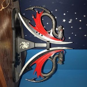 Dragon half moon knives